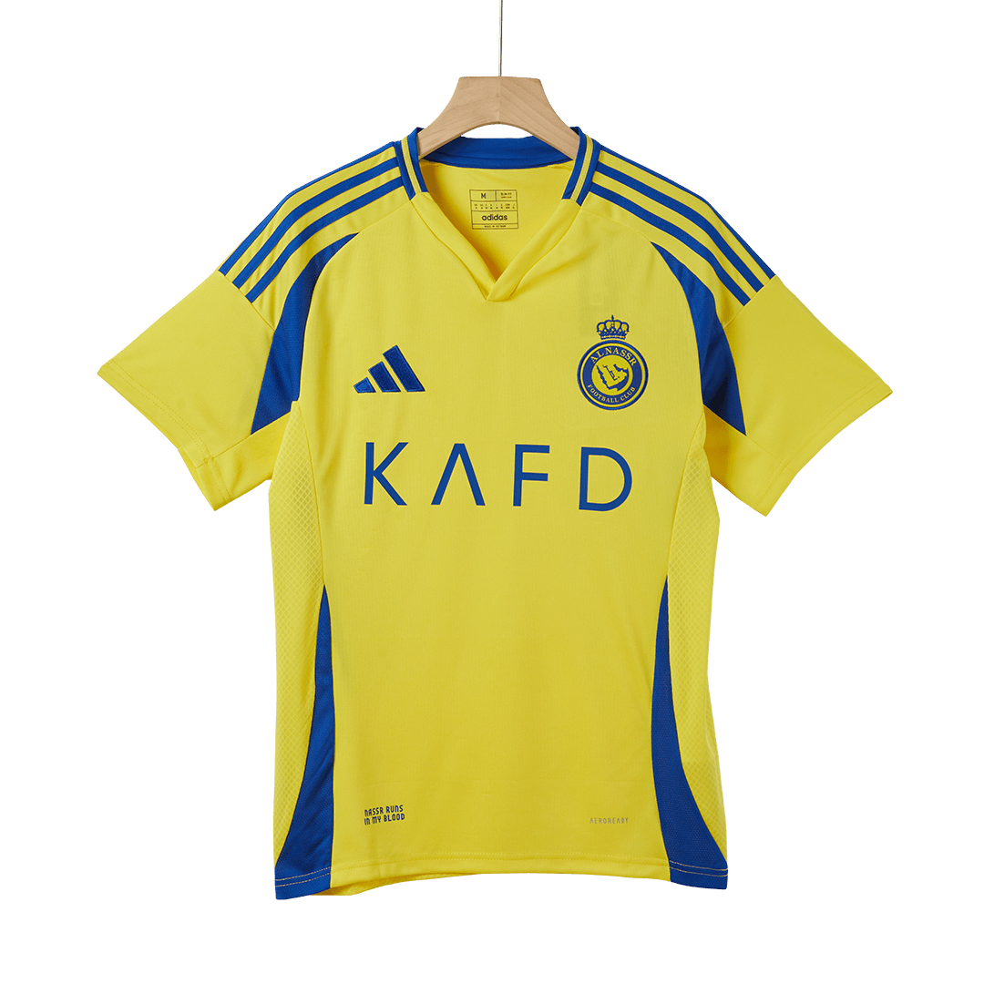 Al Nassr Home Cheap Soccer Jersey Kit(Jersey+Shorts+Socks) 2024/25 Go Soccer World Shop