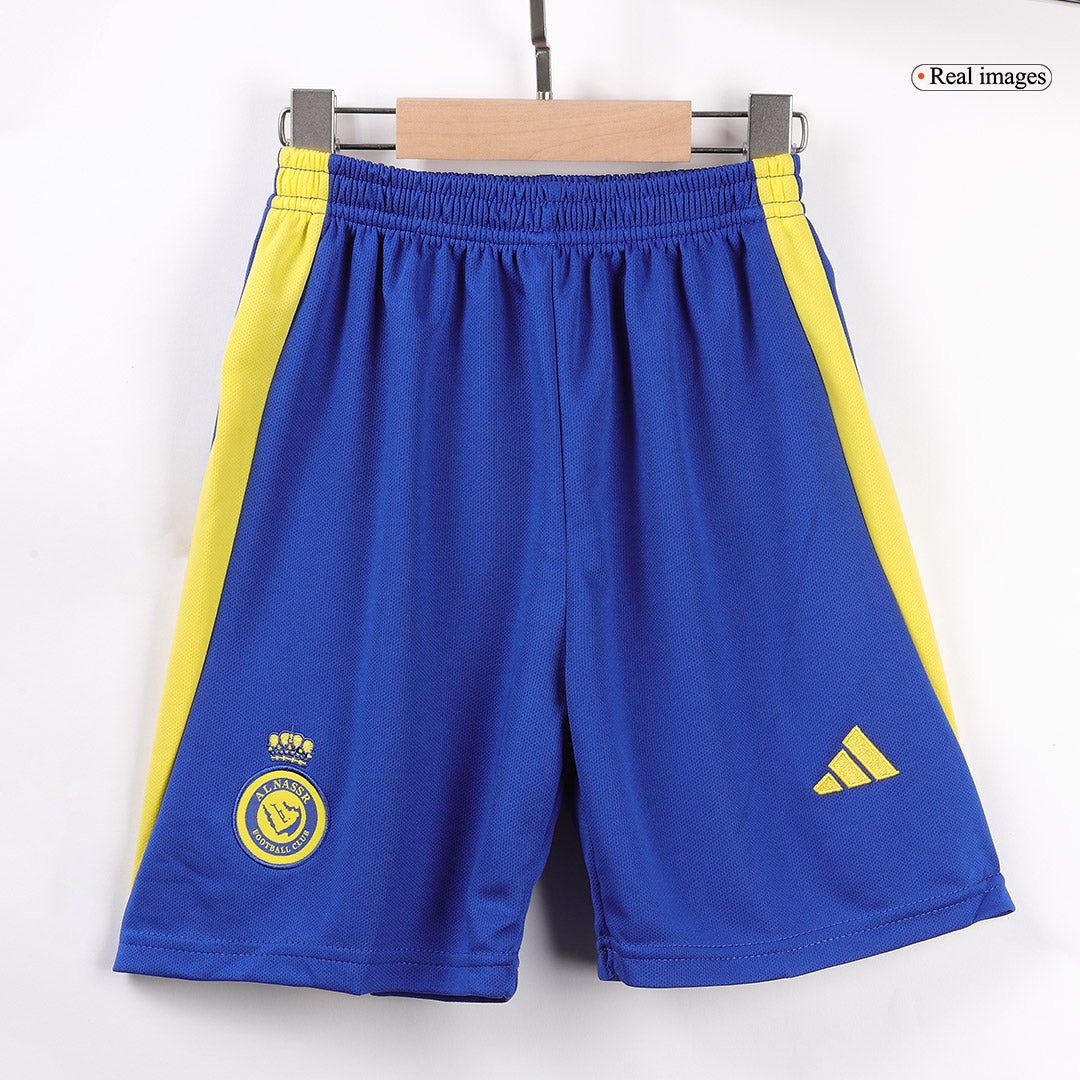 Kid's RONALDO #7 Al Nassr Home Cheap Soccer Jersey Kit(Jersey+Shorts+Socks) 2024/25 Go Soccer World Shop