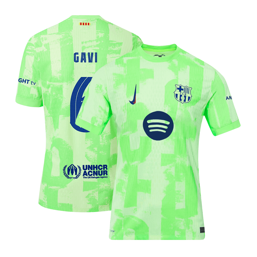 Player Version GAVI #6 Barcelona Third Away Cheap Soccer Jersey 2024/25- UCL?Spotify Logo Without Text? Go Soccer World Shop