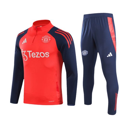 Manchester United Zipper Sweatshirt Kit(Top+Pants) 2024/25 Go Soccer World Shop