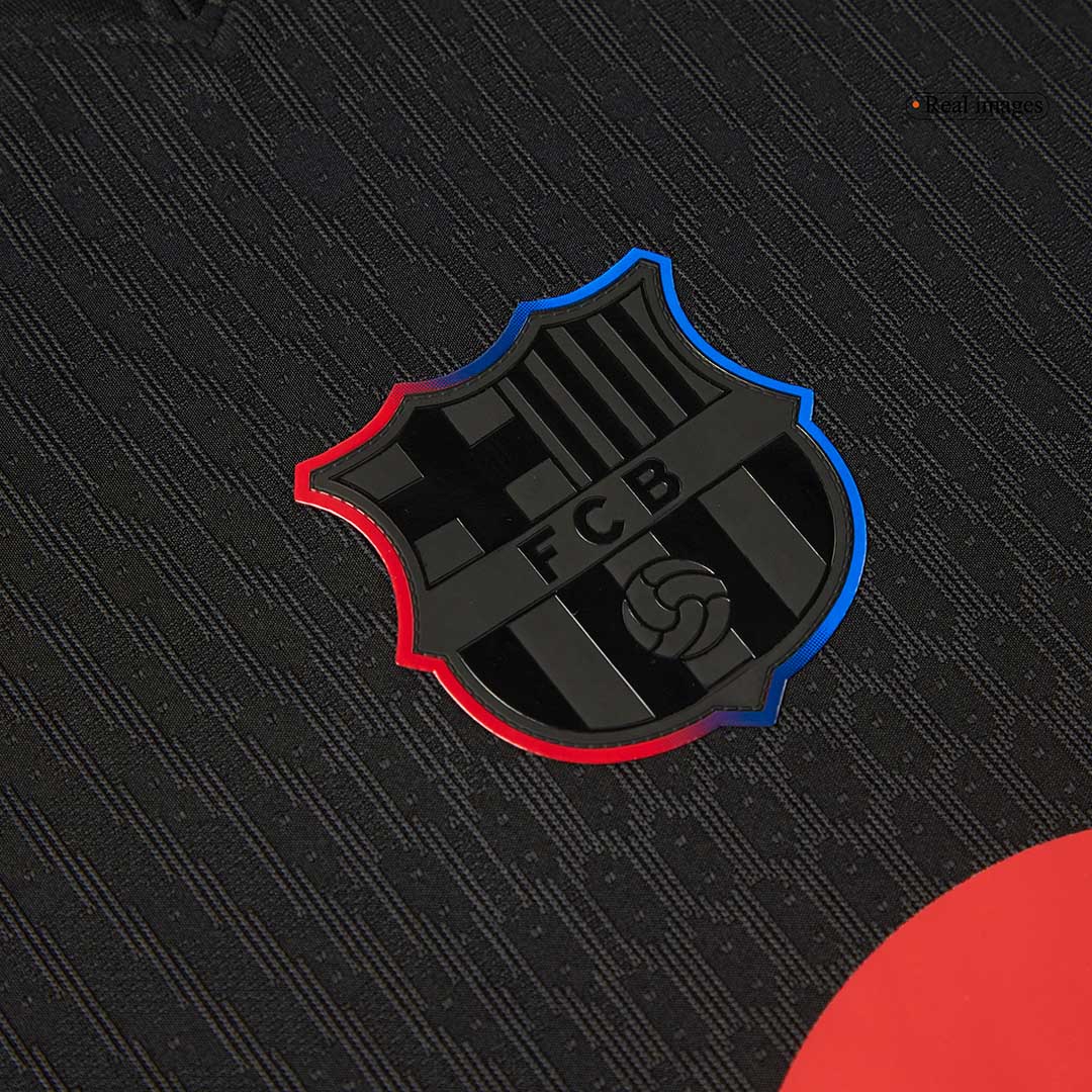 Player Version Barcelona Away Cheap Soccer Jersey 2024/25 - Spotify Logo Without Text Go Soccer World Shop