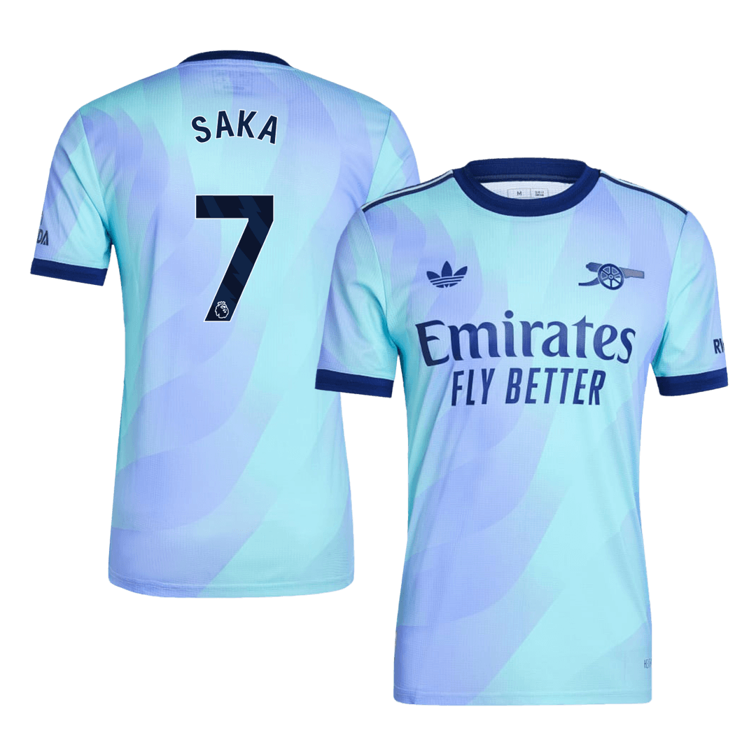 Player Version SAKA #7 Arsenal Third Away Cheap Soccer Jersey 2024/25 Go Soccer World Shop
