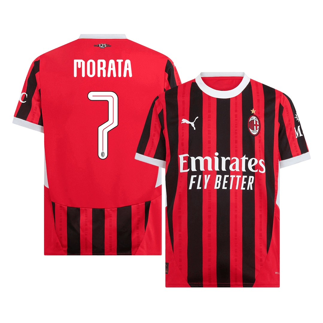MORATA #7 AC Milan Home Cheap Soccer Jersey 2024/25 - UCL Go Soccer World Shop