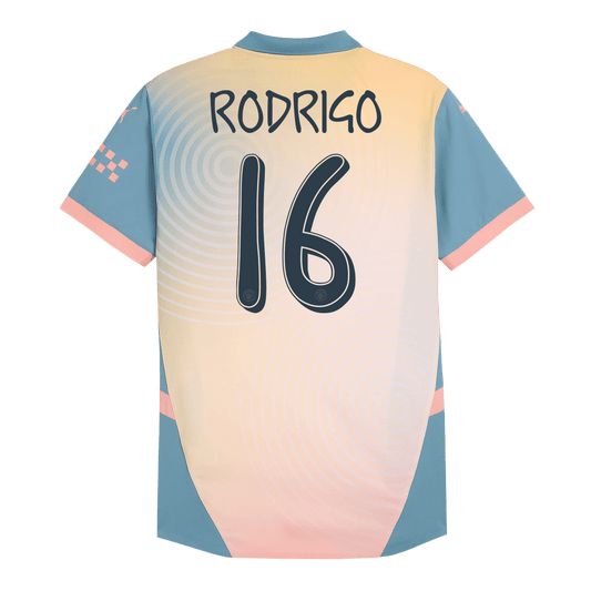 Player Version RODRIGO #16 Manchester City Fourth Away Cheap Soccer Jersey 2024/25- Definitely City (UCL) Go Soccer World Shop