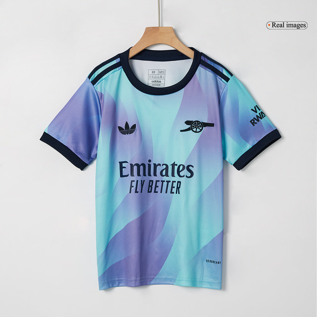 Kid's Arsenal Third Away Cheap Soccer Jersey Kit(Jersey+Shorts+Socks) 2024/25 Go Soccer World Shop