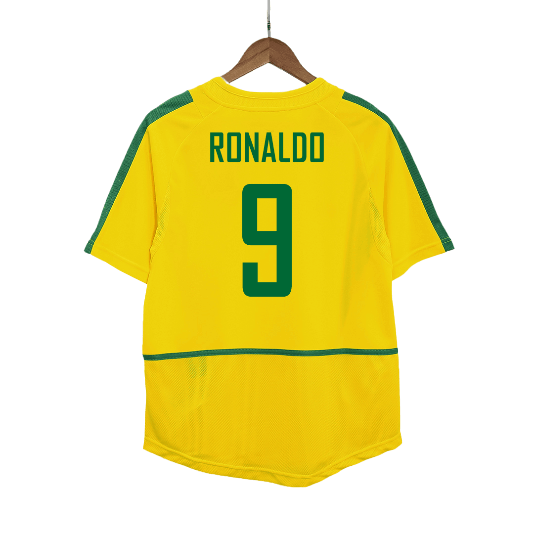 Retro RONALDO #9 2002/03 Brazil Home Cheap Soccer Jersey Go Soccer World Shop