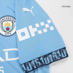 Player Version DE BRUYNE #17 Manchester City Home Cheap Soccer Jersey 2024/25 - UCL Go Soccer World Shop