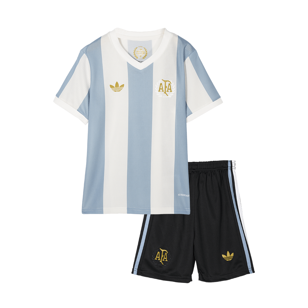 Kid's Argentina Cheap Soccer Jersey Kit(Jersey+Shorts) 2024 - 50th Anniversary Go Soccer World Shop