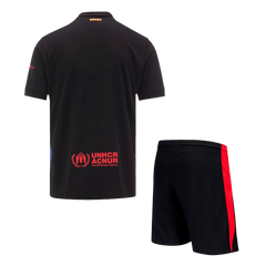 Barcelona Away Cheap Soccer Jersey Kit(Jersey+Shorts) 2024/25 - Spotify Logo Without Text Go Soccer World Shop