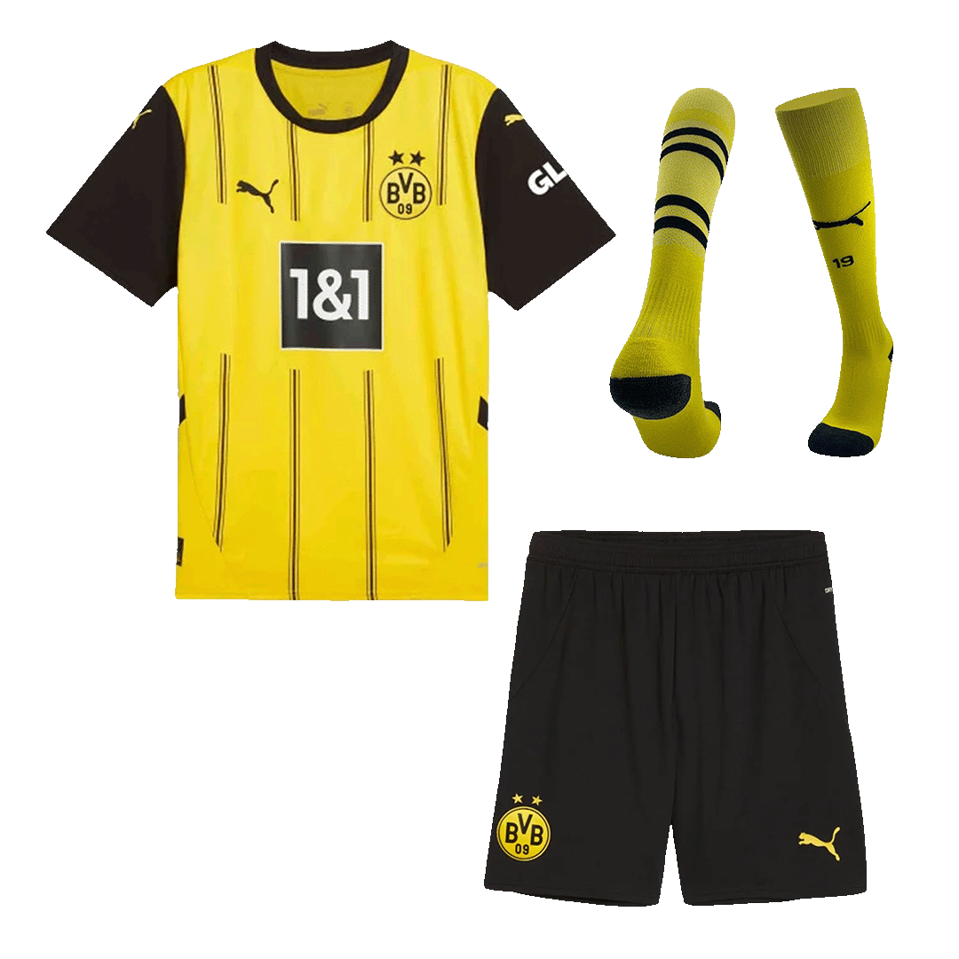 Borussia Dortmund Home Cheap Soccer Jersey Kit(Jersey+Shorts+Socks) 2024/25 Go Soccer World Shop