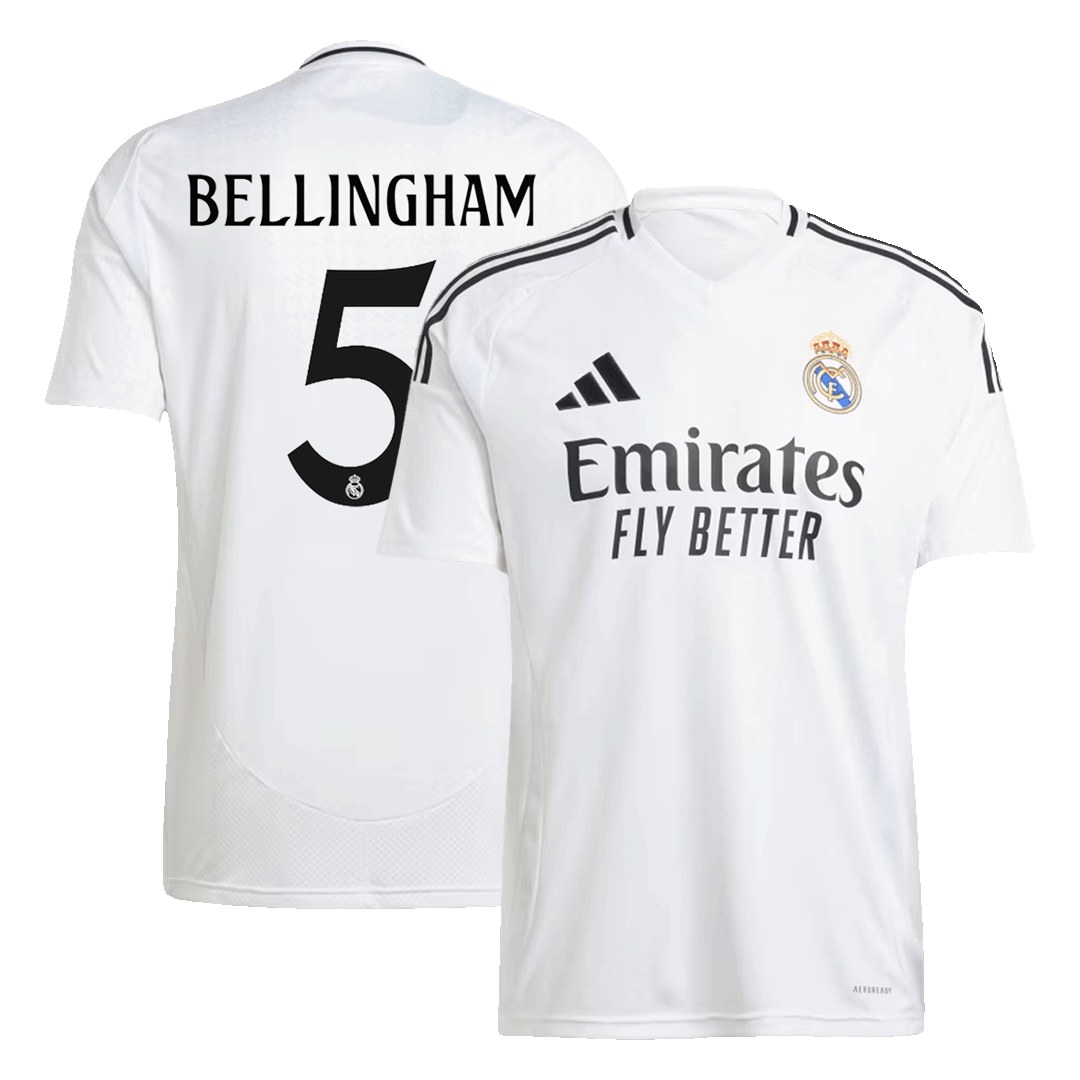 BELLINGHAM #5 Real Madrid Home Cheap Soccer Jersey 2024/25 Go Soccer World Shop