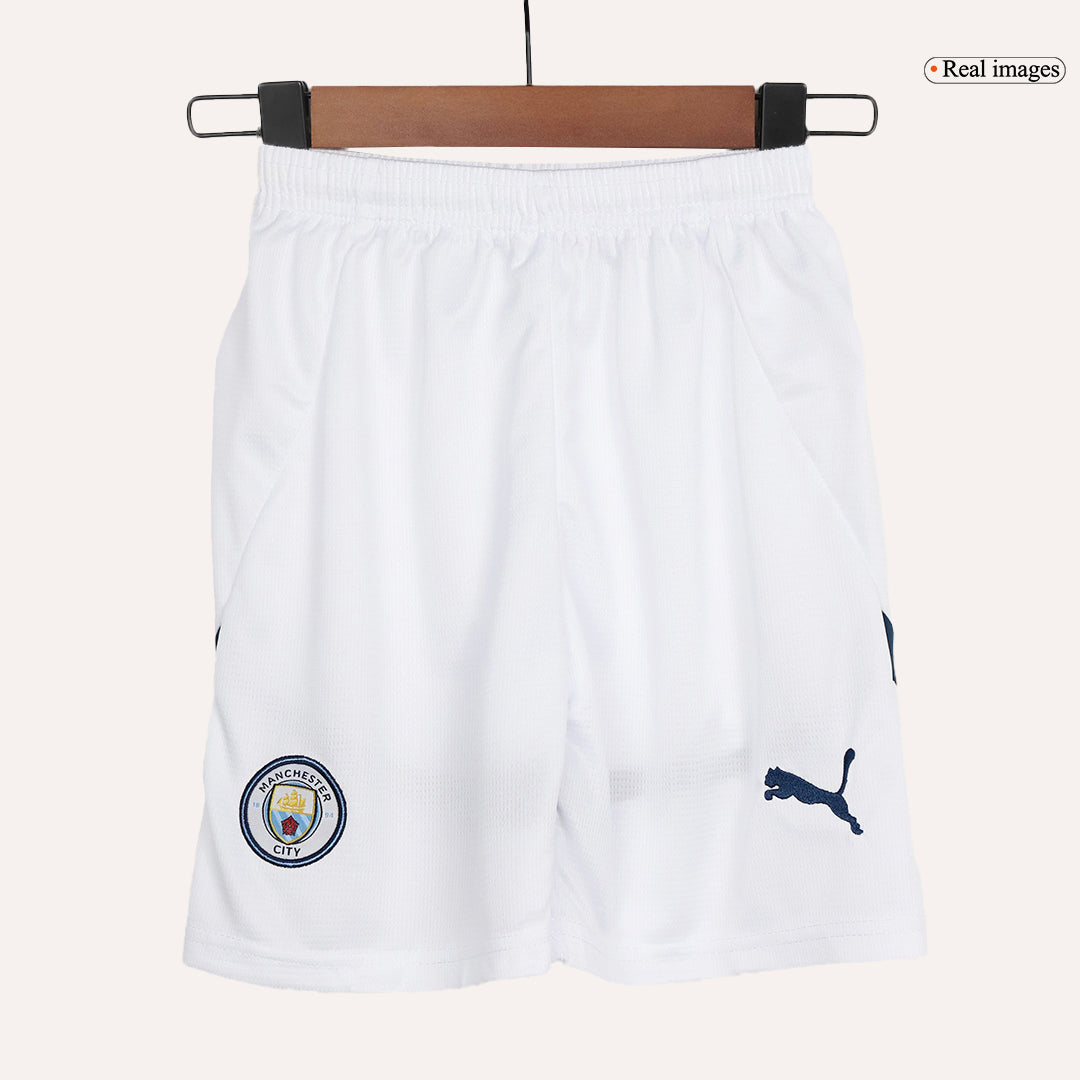 Kid's Manchester City Home Cheap Soccer Jersey Kit(Jersey+Shorts) 2024/25 Go Soccer World Shop