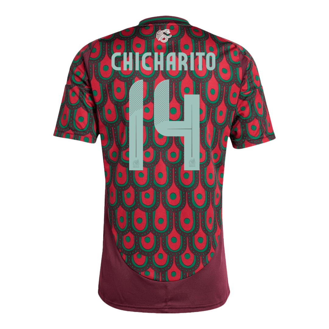 Men's Mexico CHICHARITO #14 Home Soccer Jersey Copa América 2024 Go Soccer World Shop