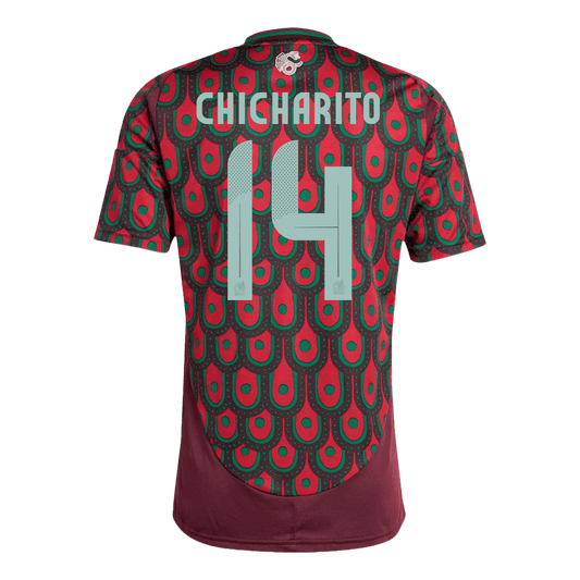 Men's Mexico CHICHARITO #14 Home Soccer Jersey Copa América 2024 Go Soccer World Shop