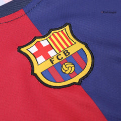 Kid's Barcelona Home Cheap Soccer Jersey Kit(Jersey+Shorts+Socks) 2024/25 Go Soccer World Shop