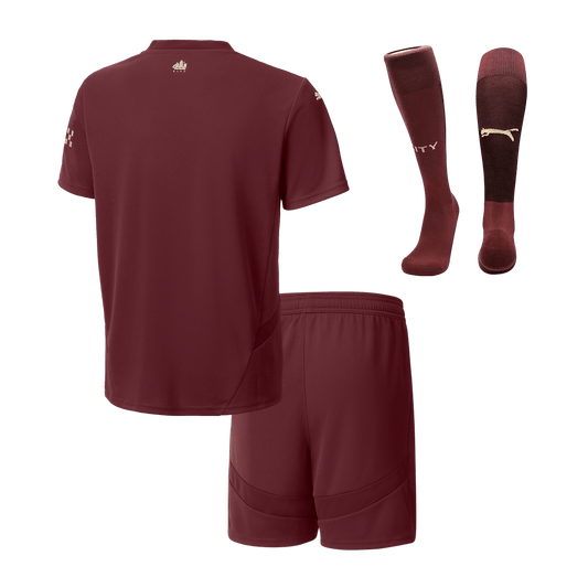 Kid's Manchester City Third Away Cheap Soccer Jersey Kit(Jersey+Shorts+Socks) 2024/25 Go Soccer World Shop