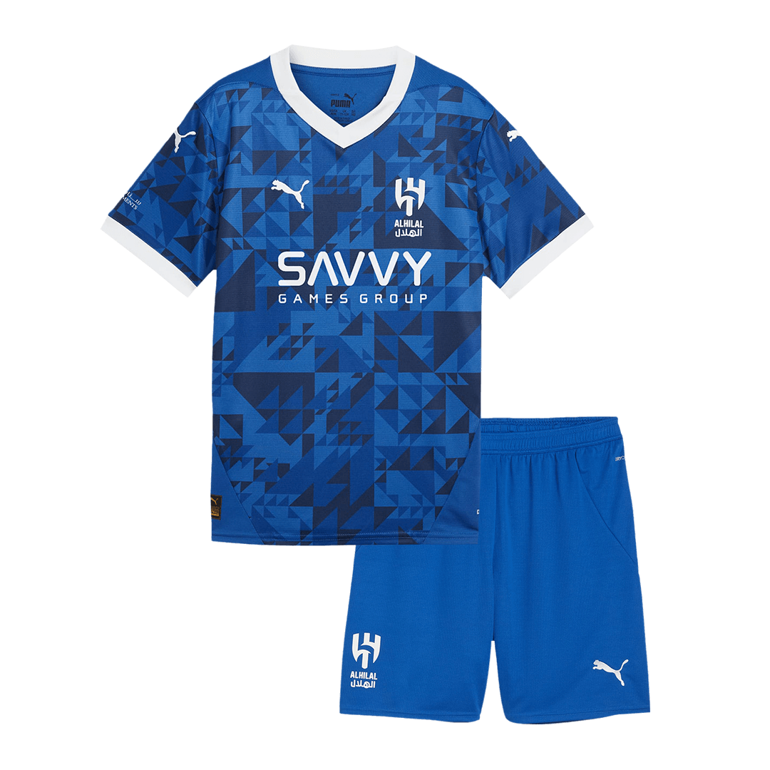Kid's Al Hilal SFC Home Cheap Soccer Jersey Kit(Jersey+Shorts) 2024/25 Go Soccer World Shop