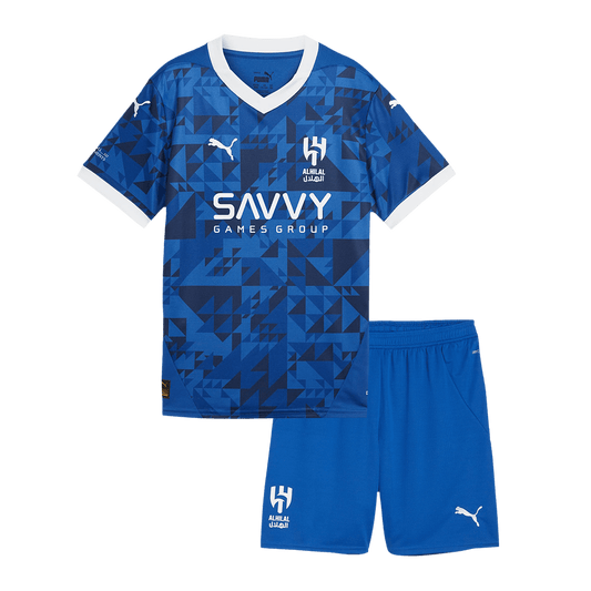 Kid's Al Hilal SFC Home Cheap Soccer Jersey Kit(Jersey+Shorts) 2024/25 Go Soccer World Shop