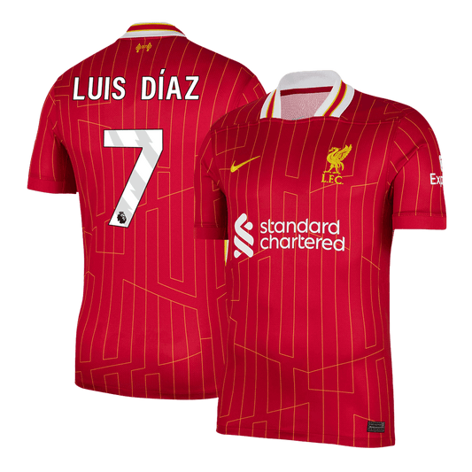 Luis Díaz #7 Liverpool Home Cheap Soccer Jersey 2024/25 Go Soccer World Shop