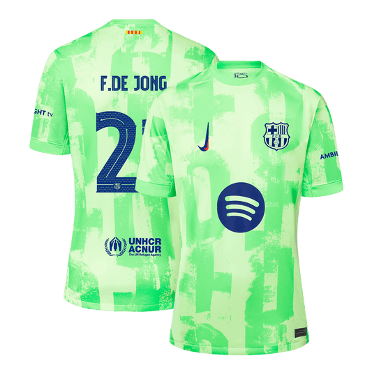 F.DE JONG #21 Barcelona Third Away Cheap Soccer Jersey 2024/25 - UCL?Spotify Logo Without Text? Go Soccer World Shop