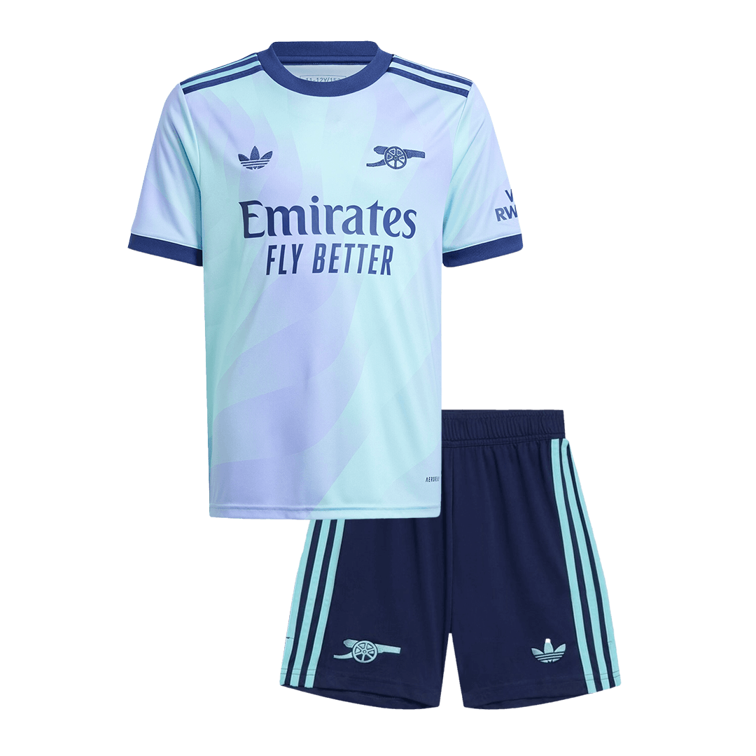 Kid's Arsenal Third Away Cheap Soccer Jersey Kit(Jersey+Shorts) 2024/25 Go Soccer World Shop