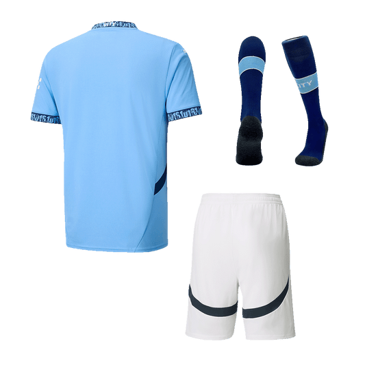 Manchester City Home Cheap Soccer Jersey Kit(Jersey+Shorts+Socks) 2024/25 Go Soccer World Shop