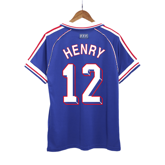 Retro HENRY #12 1998 France Home Cheap Soccer Jersey Go Soccer World Shop