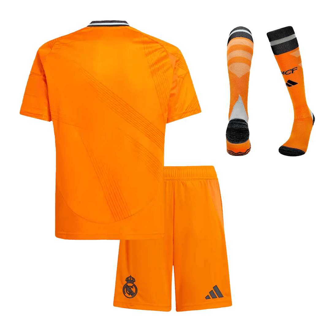 Kid's Real Madrid Away Cheap Soccer Jersey Kit(Jersey+Shorts+Socks) 2024/25 Go Soccer World Shop