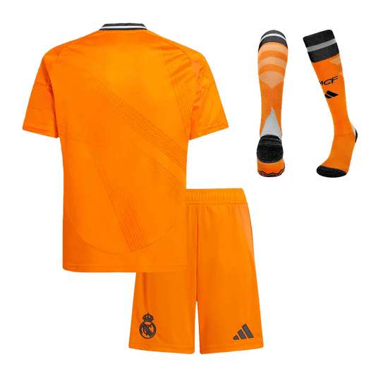 Kid's Real Madrid Away Cheap Soccer Jersey Kit(Jersey+Shorts+Socks) 2024/25 Go Soccer World Shop