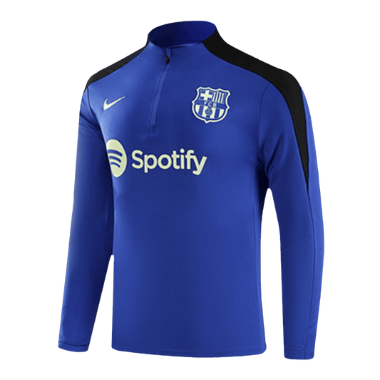 Kid's Barcelona Zipper Sweatshirt Kit(Top+Pants) 2024/25 Go Soccer World Shop