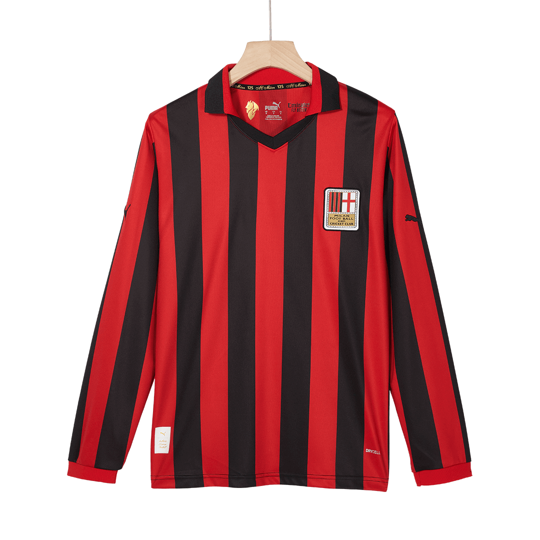 AC Milan Long Sleeve Cheap Soccer Jersey 2024/25 - 125th Anniversary Go Soccer World Shop